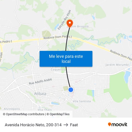 Avenida Horácio Neto, 200-314 to Faat map