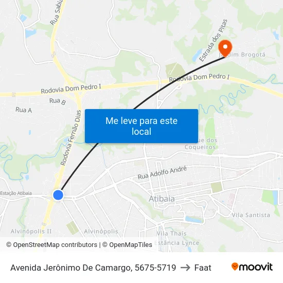 Avenida Jerônimo De Camargo, 5675-5719 to Faat map