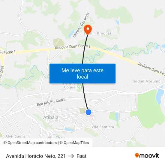Avenida Horácio Neto, 221 to Faat map