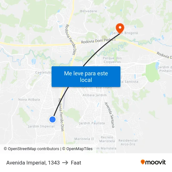 Avenida Imperial, 1343 to Faat map