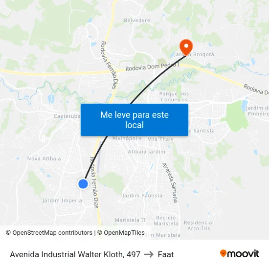 Avenida Industrial Walter Kloth, 497 to Faat map
