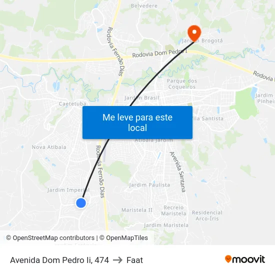 Avenida Dom Pedro Ii, 474 to Faat map