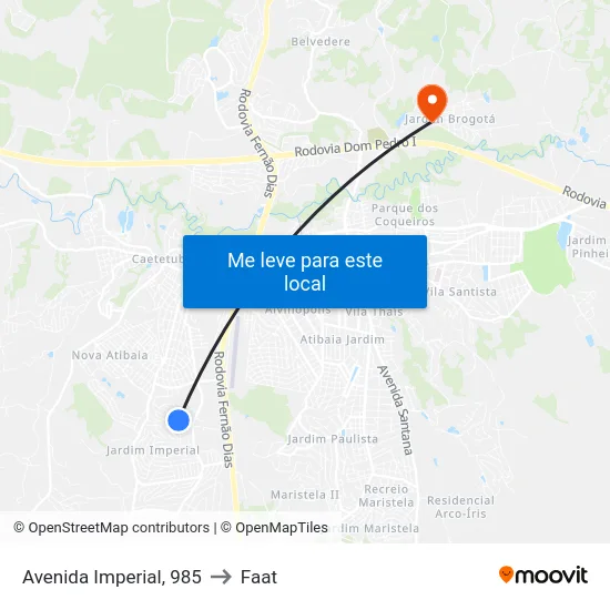 Avenida Imperial, 985 to Faat map