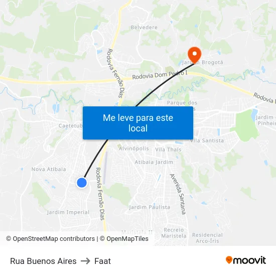 Rua Buenos Aires to Faat map