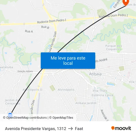 Avenida Presidente Vargas, 1312 to Faat map