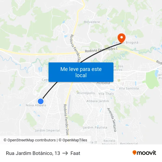 Rua Jardim Botânico, 13 to Faat map