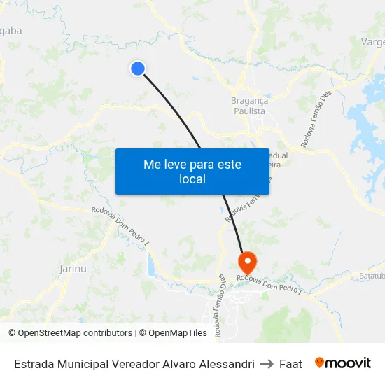 Estrada Municipal Vereador Alvaro Alessandri to Faat map