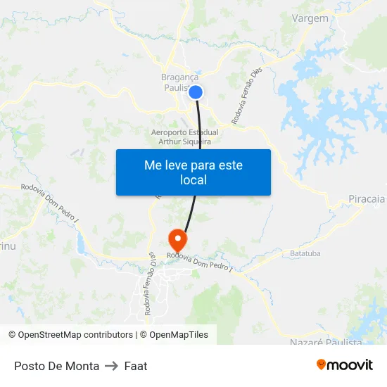 Posto De Monta to Faat map