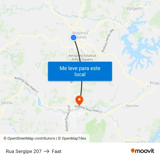 Rua Sergipe 207 to Faat map