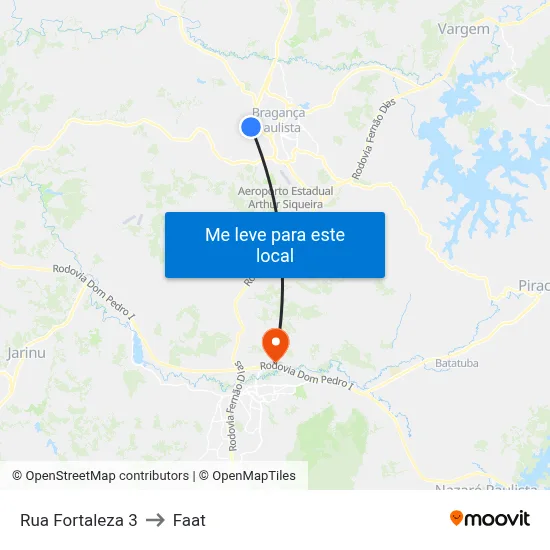 Rua Fortaleza 3 to Faat map