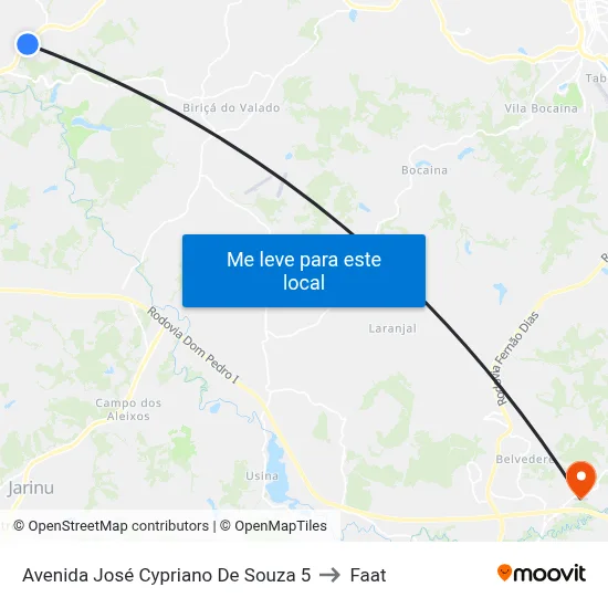 Avenida José Cypriano De Souza 5 to Faat map