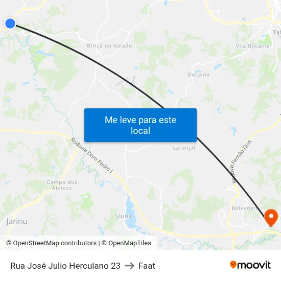 Rua José Julio Herculano 23 to Faat map