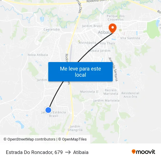 Estrada Do Roncador, 679 to Atibaia map