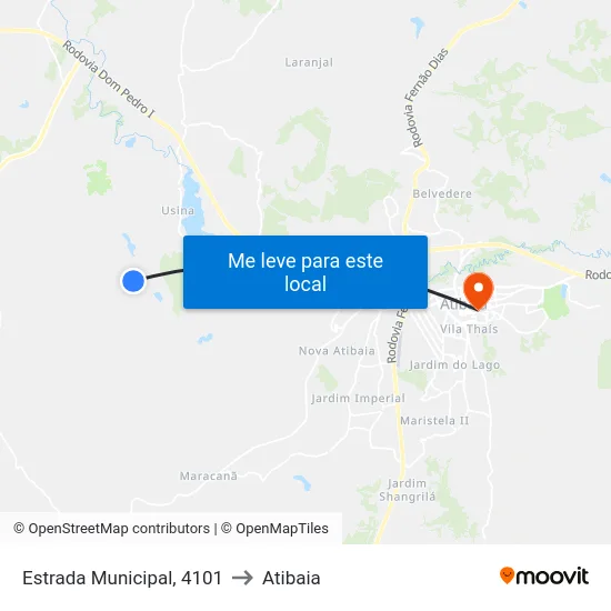 Estrada Municipal, 4101 to Atibaia map