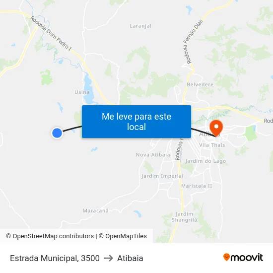 Estrada Municipal, 3500 to Atibaia map