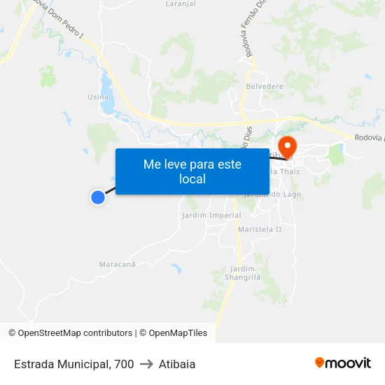 Estrada Municipal, 700 to Atibaia map