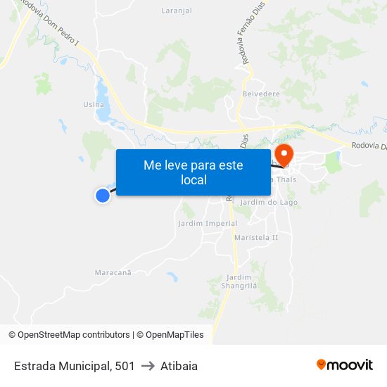 Estrada Municipal, 501 to Atibaia map