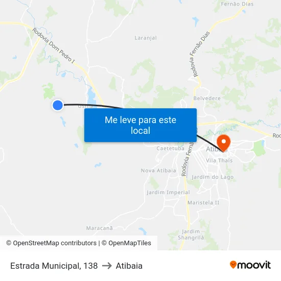 Estrada Municipal, 138 to Atibaia map