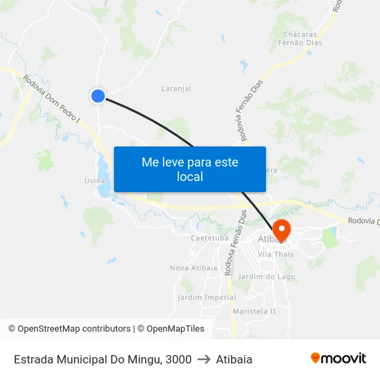 Estrada Municipal Do Mingu, 3000 to Atibaia map