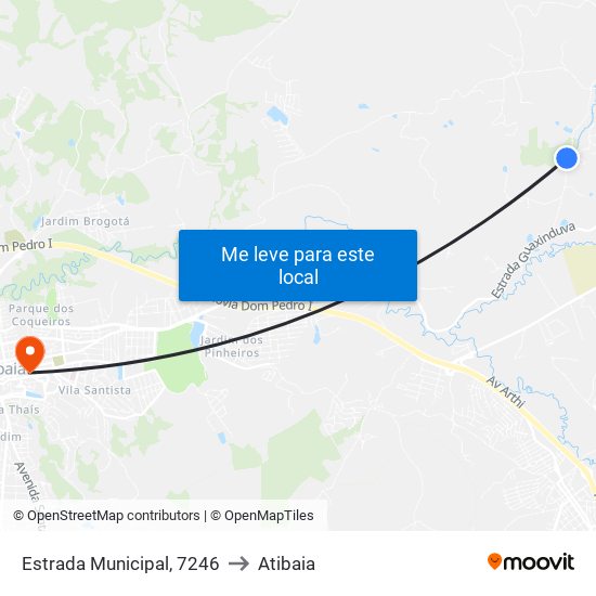 Estrada Municipal, 7246 to Atibaia map