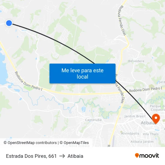 Estrada Dos Pires, 661 to Atibaia map