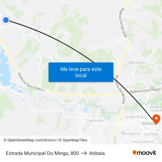 Estrada Municipal Do Mingu, 800 to Atibaia map