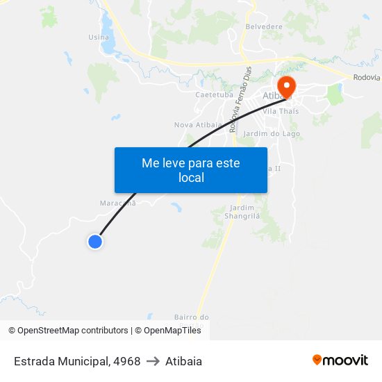 Estrada Municipal, 4968 to Atibaia map