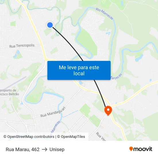 Rua Marau, 462 to Unisep map
