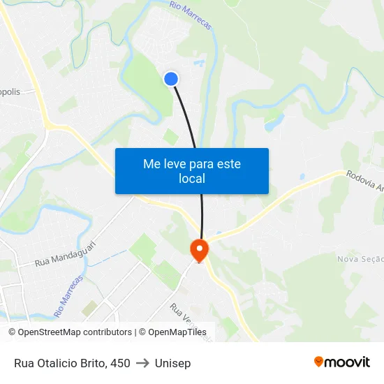 Rua Otalicio Brito, 450 to Unisep map
