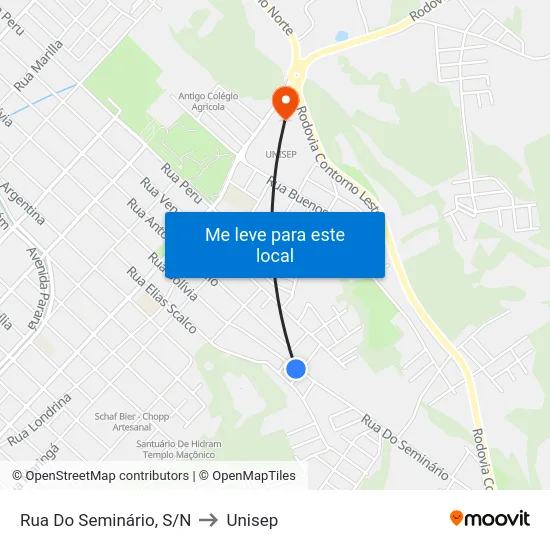 Rua Do Seminário, S/N to Unisep map