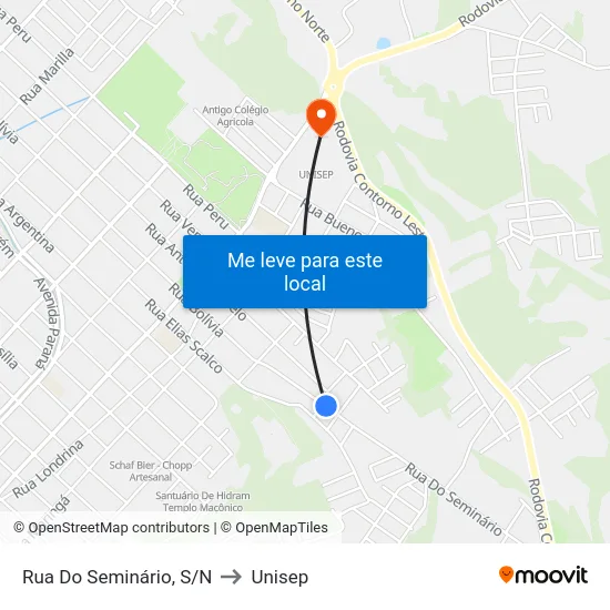 Rua Do Seminário, S/N to Unisep map