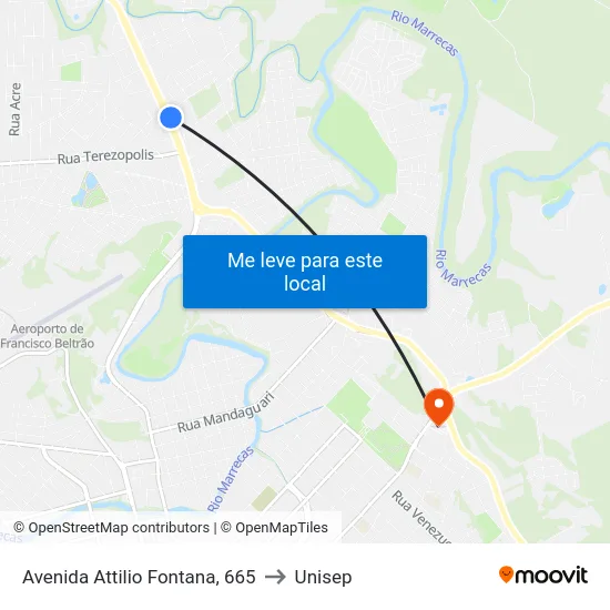 Avenida Attilio Fontana, 665 to Unisep map