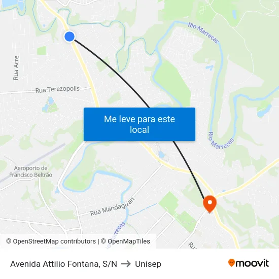 Avenida Attilio Fontana, S/N to Unisep map