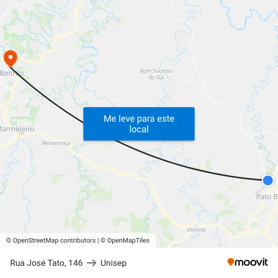 Rua José Tato, 146 to Unisep map