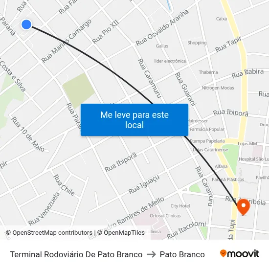 Terminal Rodoviário De Pato Branco to Pato Branco map