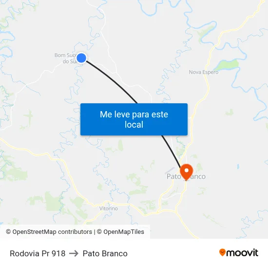 Rodovia Pr 918 to Pato Branco map
