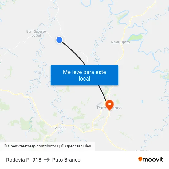 Rodovia Pr 918 to Pato Branco map