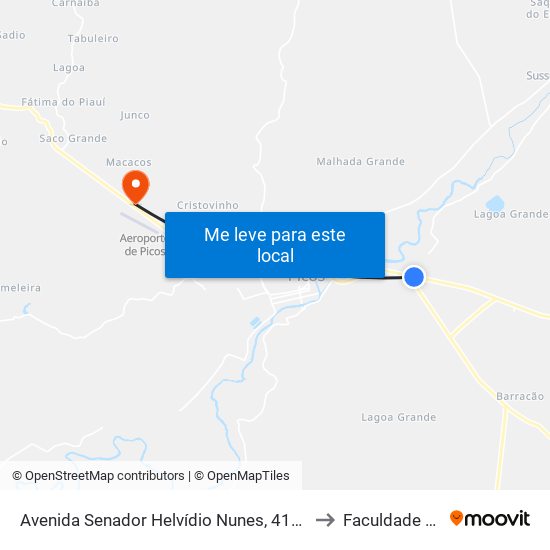 Avenida Senador Helvídio Nunes, 4190|Ki Pão to Faculdade R. Sá map