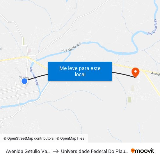 Avenida Getúlio Vargas, 610 | Praça Felix Pacheco to Universidade Federal Do Piauí - Campus Senador Helvídio Nunes De Barros map