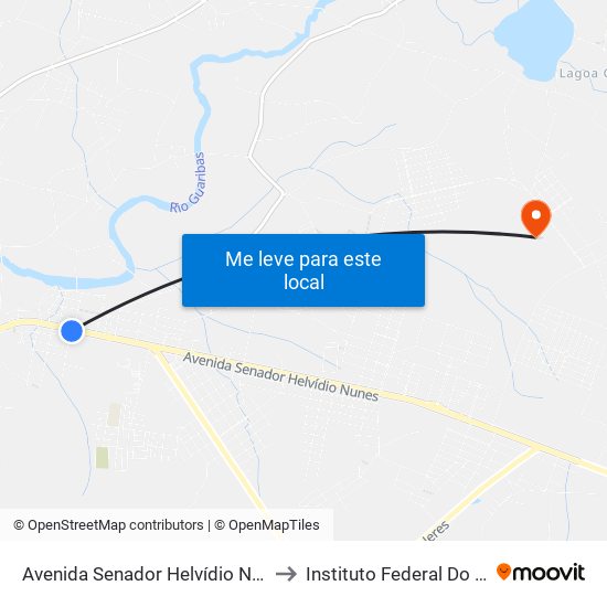 Avenida Senador Helvídio Nunes, 3196 | Posto Nacional to Instituto Federal Do Piauí - Campus Picos map