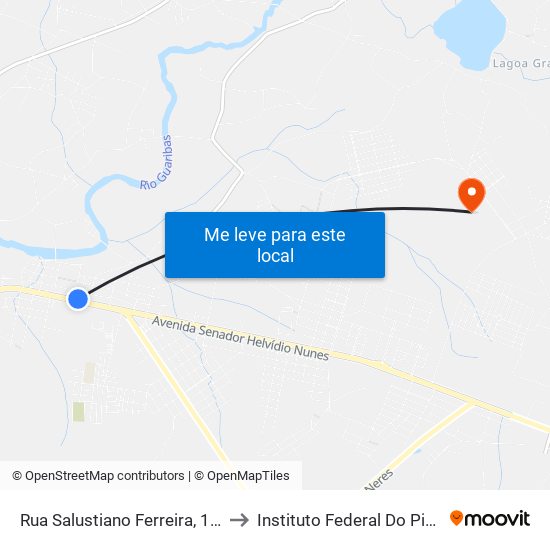 Rua Salustiano Ferreira, 1-189 | Posto Facilite to Instituto Federal Do Piauí - Campus Picos map