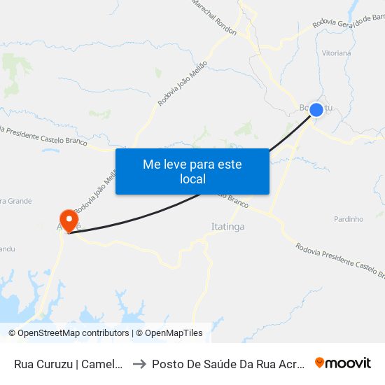 Rua Curuzu | Camelódromo to Posto De Saúde Da Rua Acre - Postão map