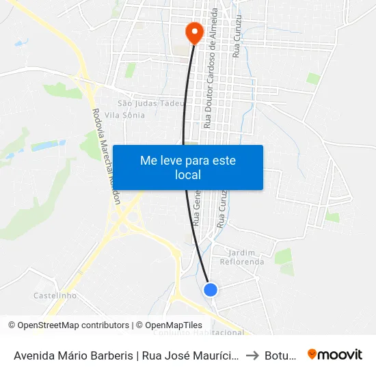 Avenida Mário Barberis | Rua José Maurício De Oliveira to Botucatu map