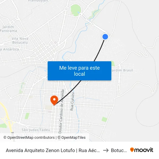 Avenida Arquiteto Zenon Lotufo | Rua Aécio Ramos to Botucatu map