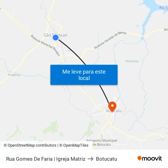 Rua Gomes De Faria | Igreja Matriz to Botucatu map