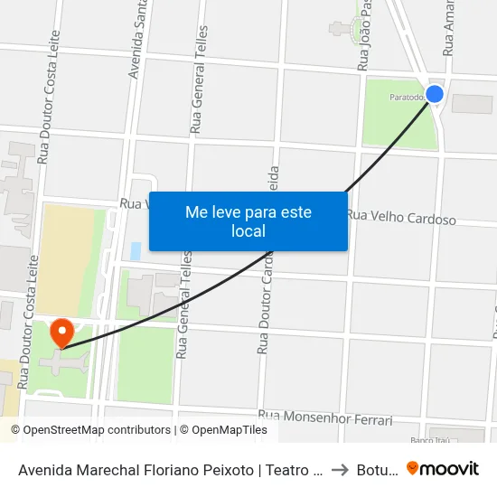 Avenida Marechal Floriano Peixoto | Teatro Municipal 'Paratodos' to Botucatu map