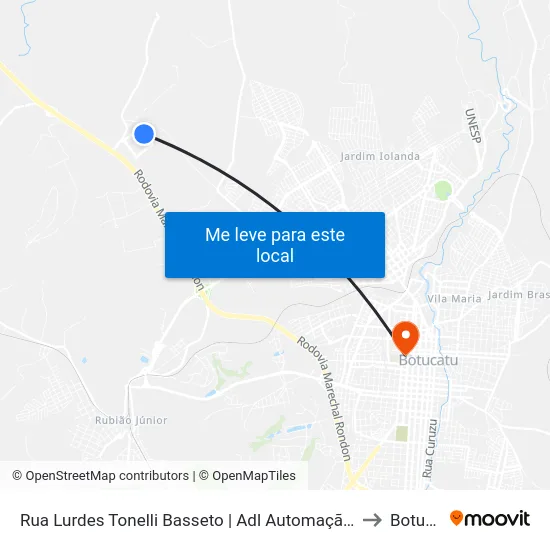 Rua Lurdes Tonelli Basseto | Adl Automação E Reciclagem to Botucatu map