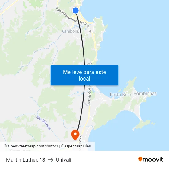 Martin Luther, 13 to Univali map