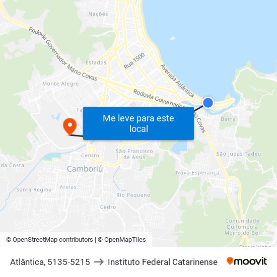 Atlântica, 5135-5215 to Instituto Federal Catarinense map