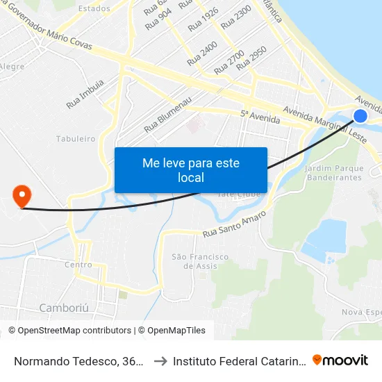 Normando Tedesco, 366-556 to Instituto Federal Catarinense map